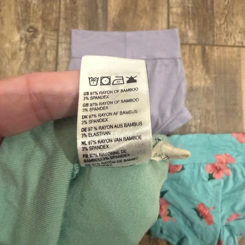 Kyte Baby 6-12M Bamboo Bummies Set of 3 Purple Sage Hibiscus Diaper Covers